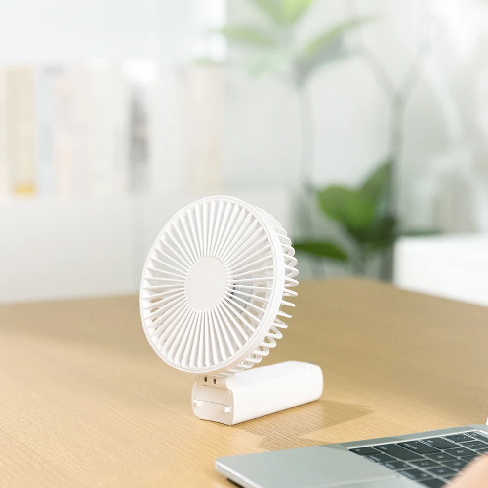 Foldable Personalized Electric Outdoor  Rechargeable Handy Mini Hand Held usb Summer Foldable fan With Handle