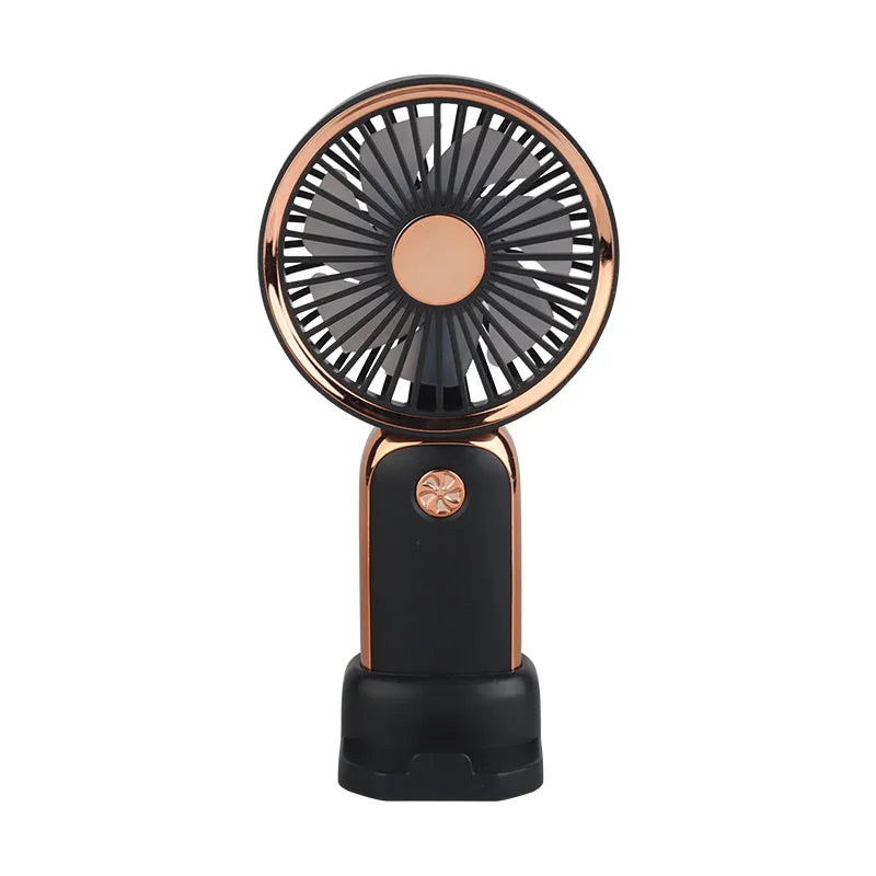 Portable Rechargeable  Fan Handheld Mini Fan for Outdoor and Office with phone holder