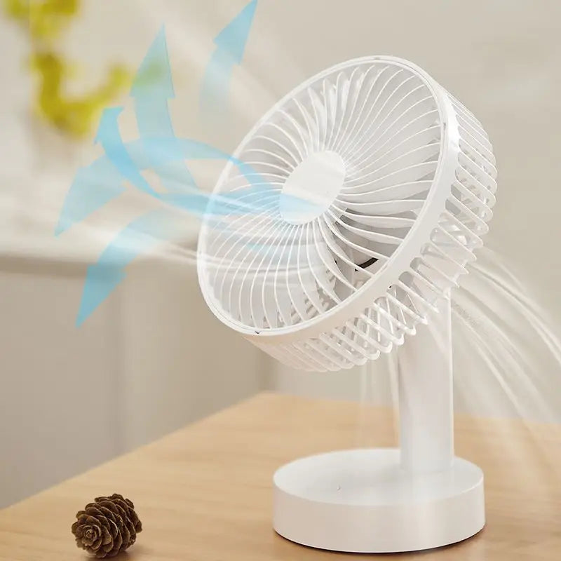 Mini Portable Rechargeable USB Electric Fan.6 Inch Desktop Cordless Fan With 4 Speeds Mode