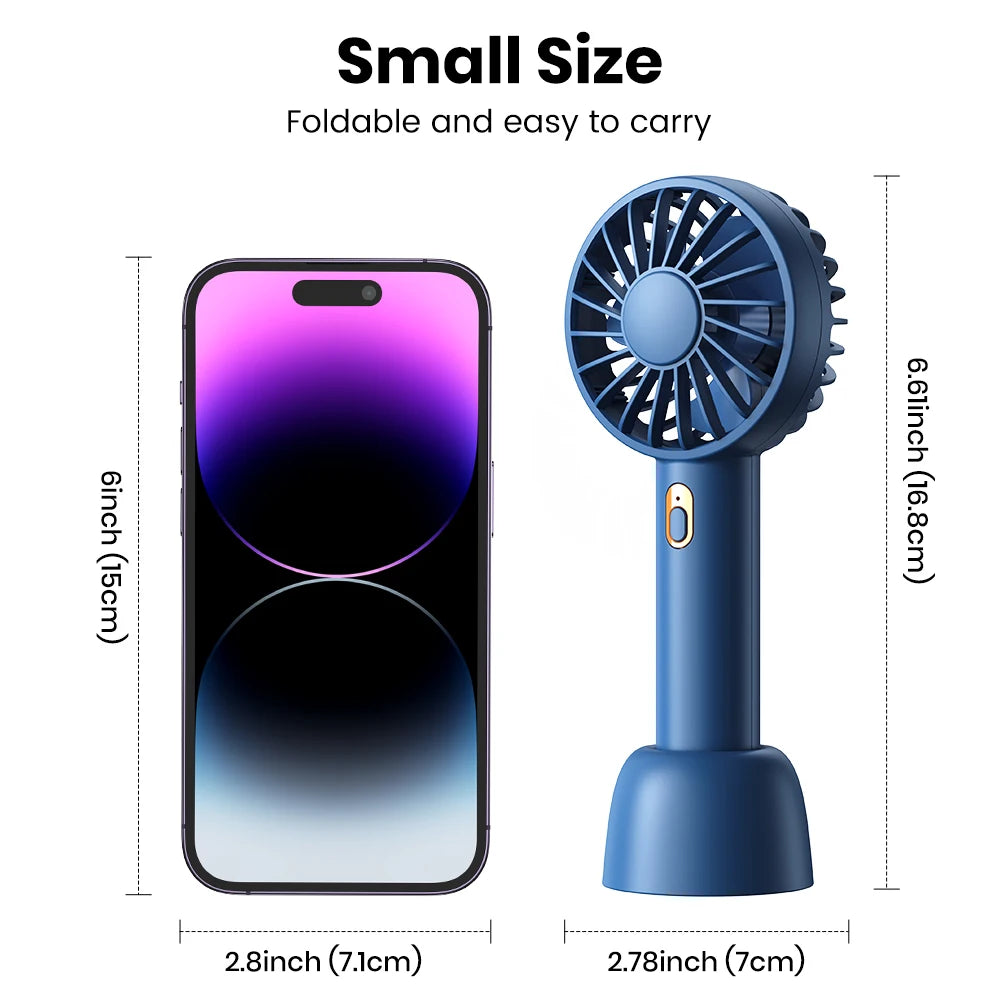 K30 Mini Portable Fan 1800mAh USB Rechargeable Handheld Cooling Fan Perfect for Home Office Travel Outdoor Use